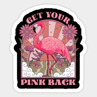 Pretty in Pink Stylish Flamingo Tee for Feminine Fashionistas Sticker